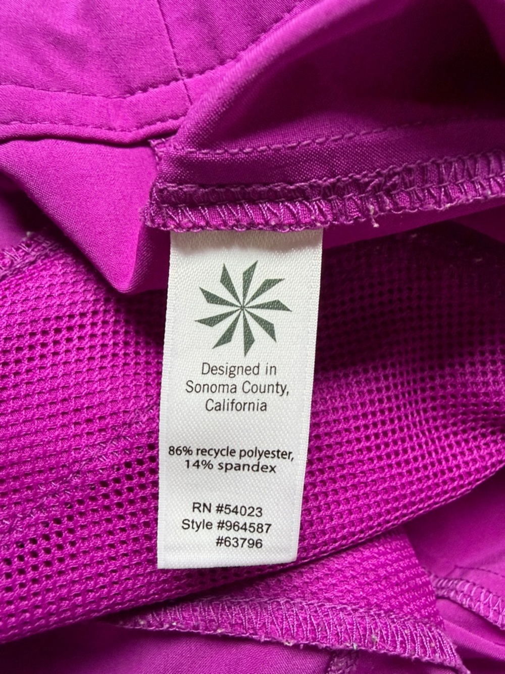 Athleta Costa Shorts sz 6 Purple Fuchsia Lightweight Outdoor Swim Athletic - Picture 10 of 13